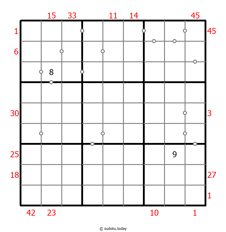 Sudoku combinado (XSum+Continuo no marcado)