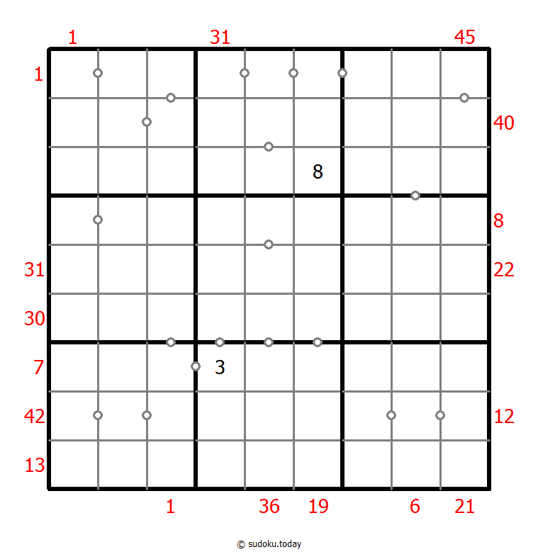 Sudoku combinado (XSum+Continuo no marcado)