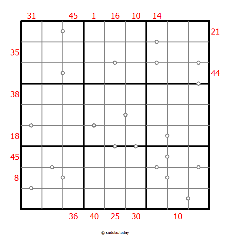Sudoku combinado (XSum+Continuo no marcado)