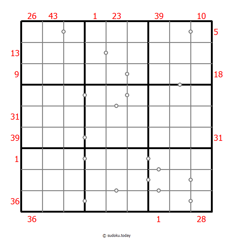 Hybrid Sudoku ( X Sums + Consecutive ) Dia 26 de enero de 2026