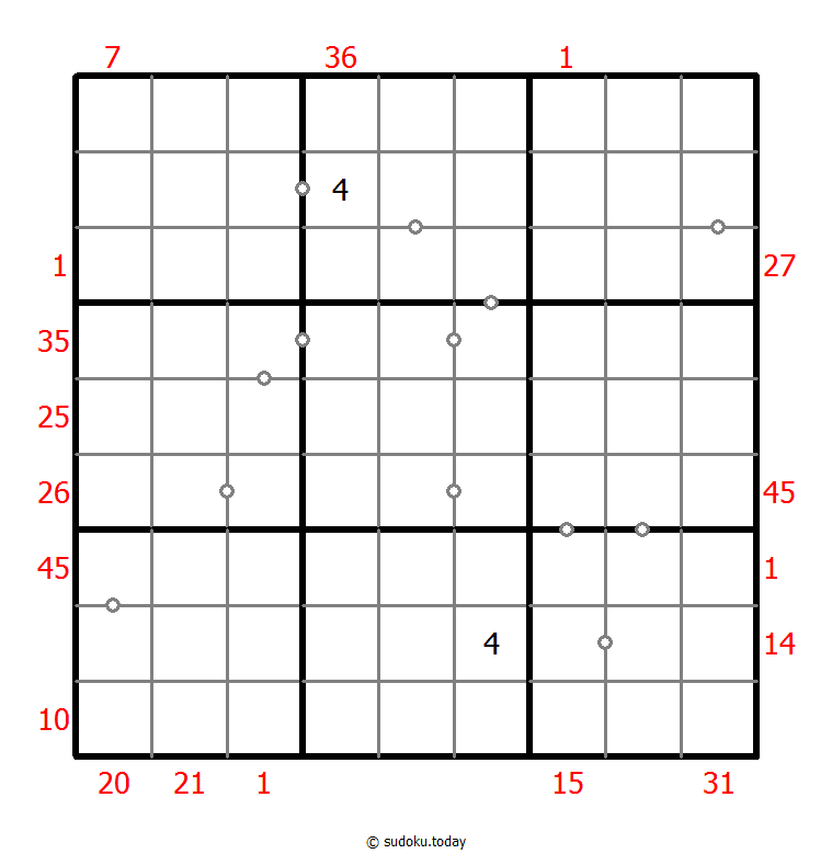 Sudoku combinado (XSum+Continuo no marcado)