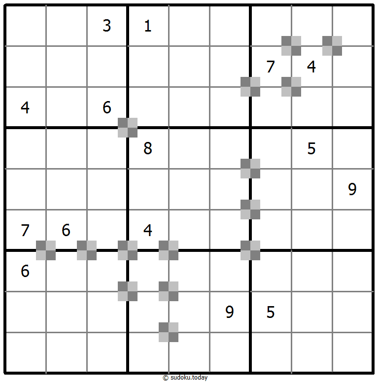 Sudoku pastel bicolor #64780