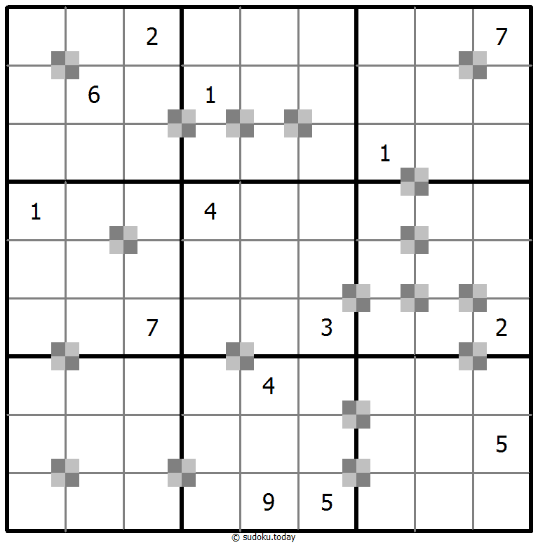Sudoku pastel bicolor ejemplo de puzzle
