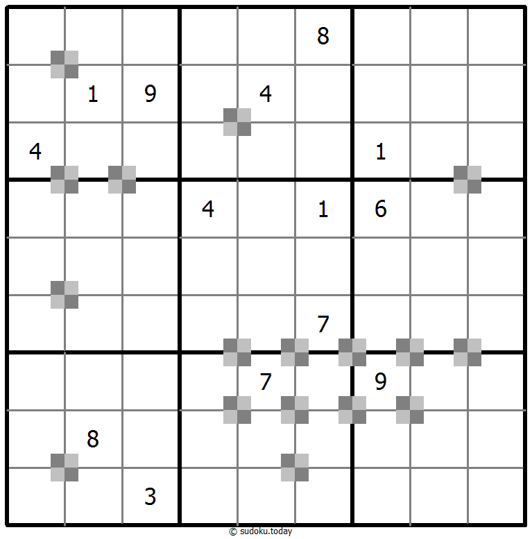 Sudoku pastel bicolor #64789
