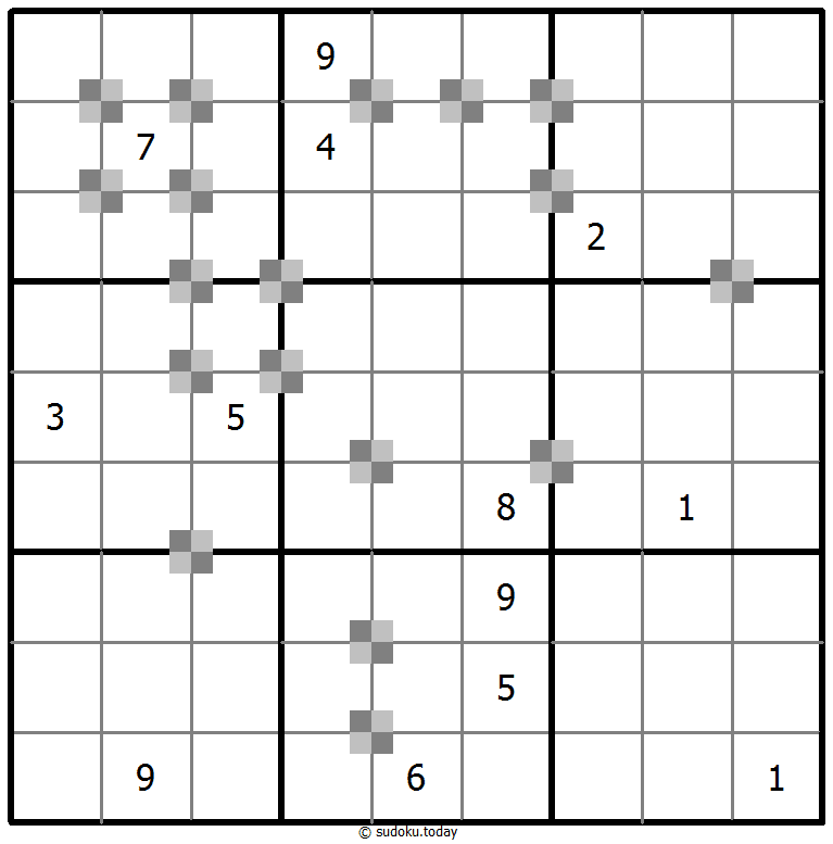 Sudoku pastel bicolor #64808