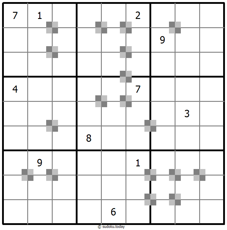 Sudoku pastel bicolor #64809