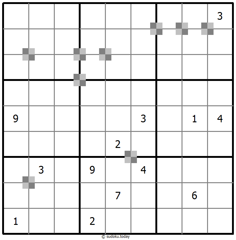 Sudoku pastel bicolor ejemplo de puzzle