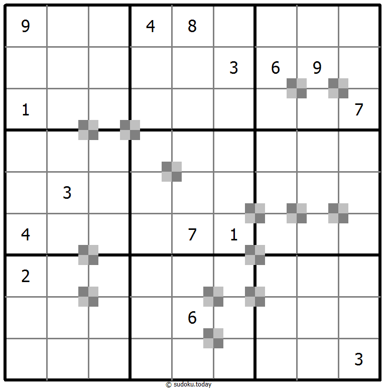 Sudoku pastel bicolor #64821