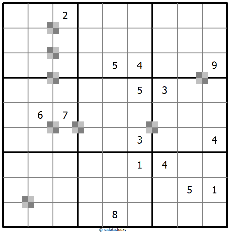 Sudoku pastel bicolor #64822