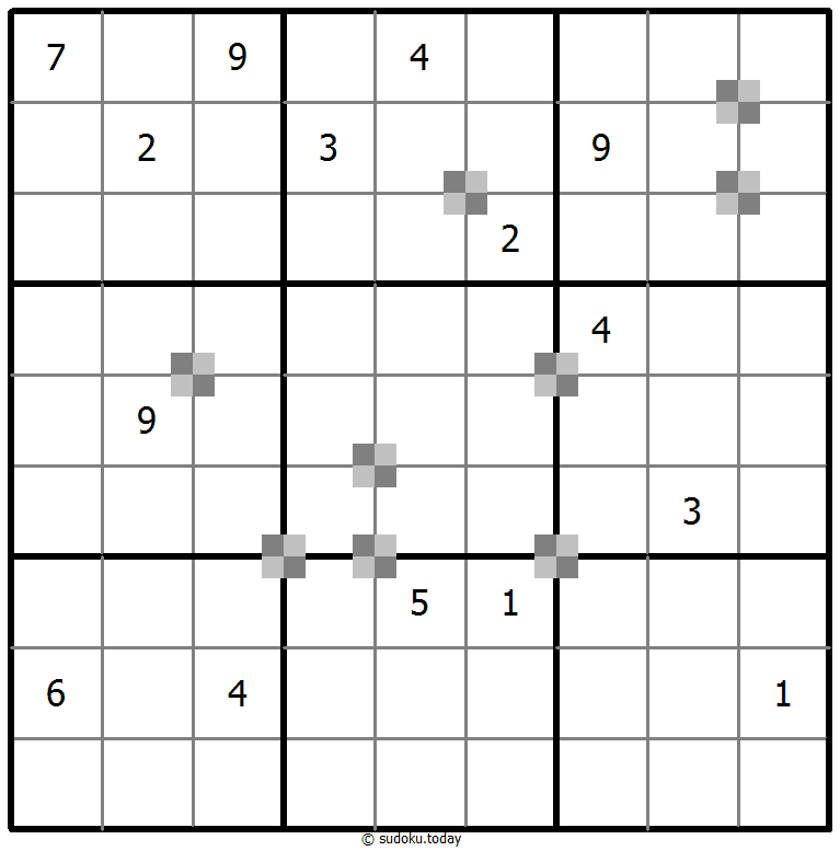 Sudoku pastel bicolor #64829