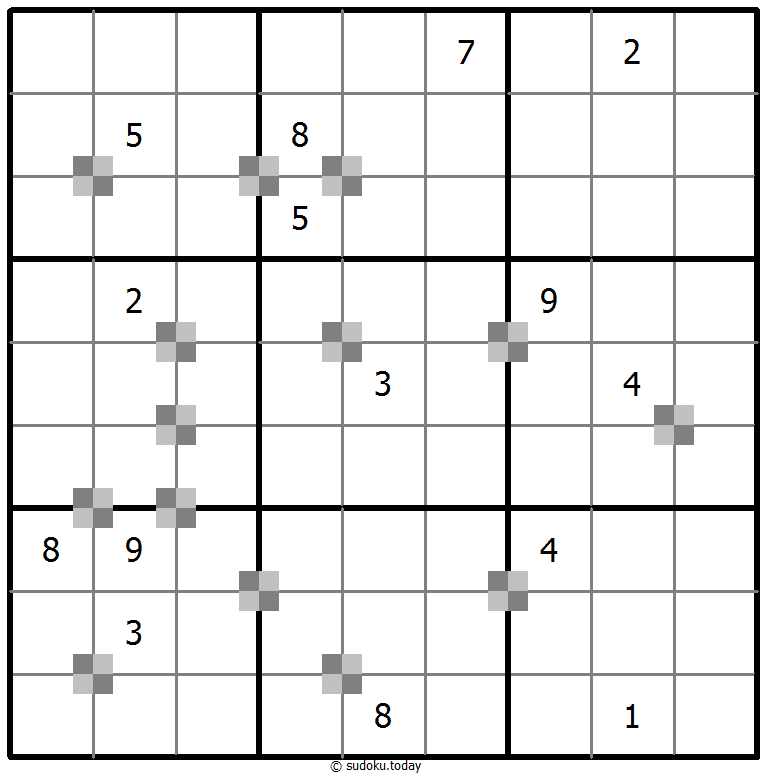 Sudoku pastel bicolor #64843