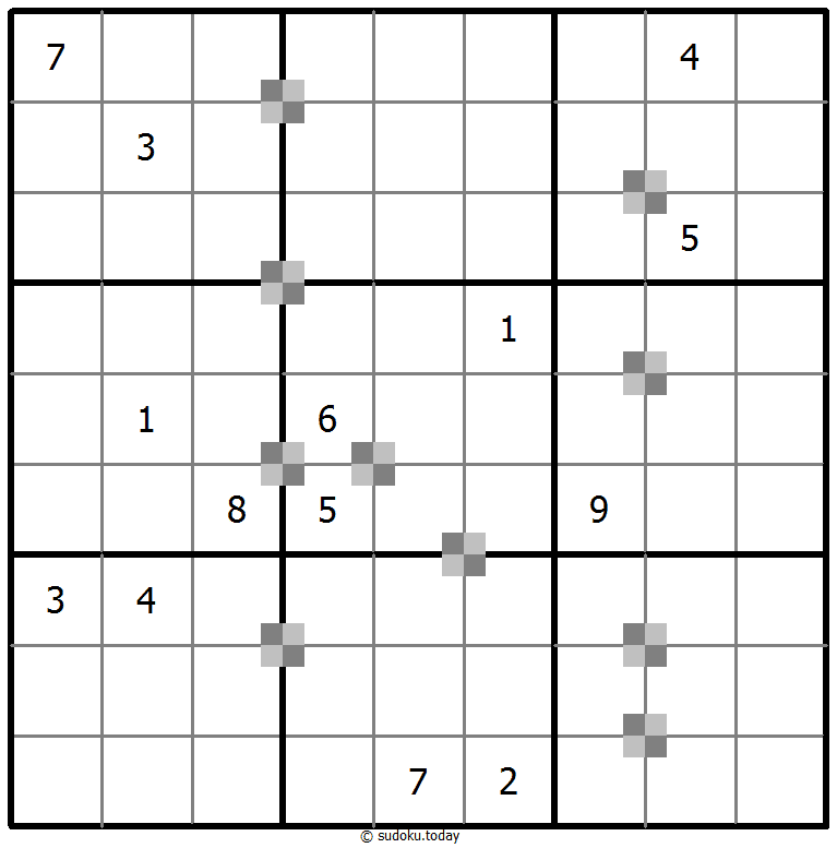 Sudoku pastel bicolor ejemplo de puzzle