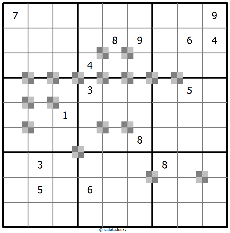 Sudoku pastel bicolor #64862