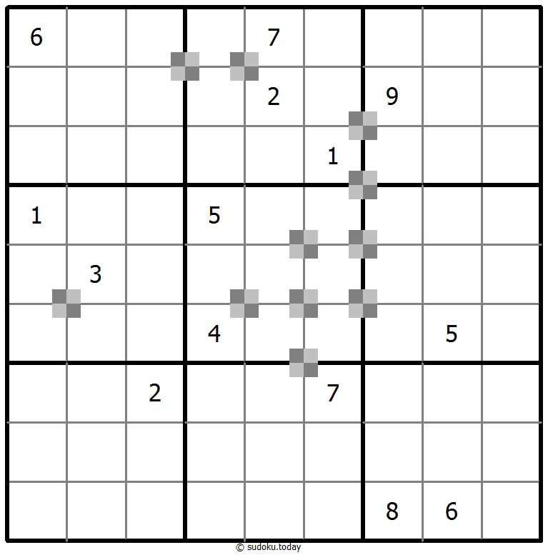 Sudoku pastel bicolor #64868