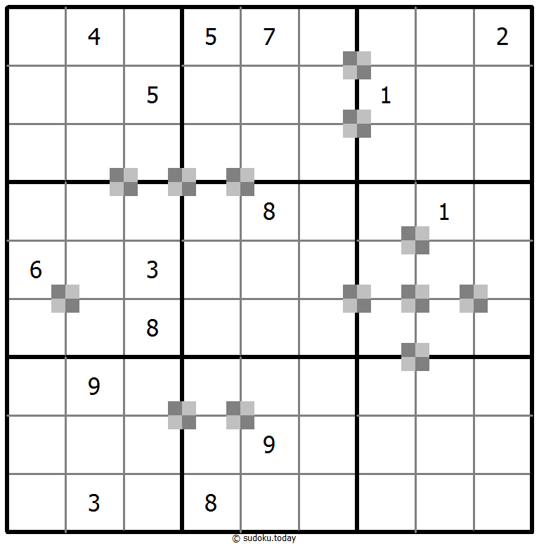 Sudoku pastel bicolor #64872