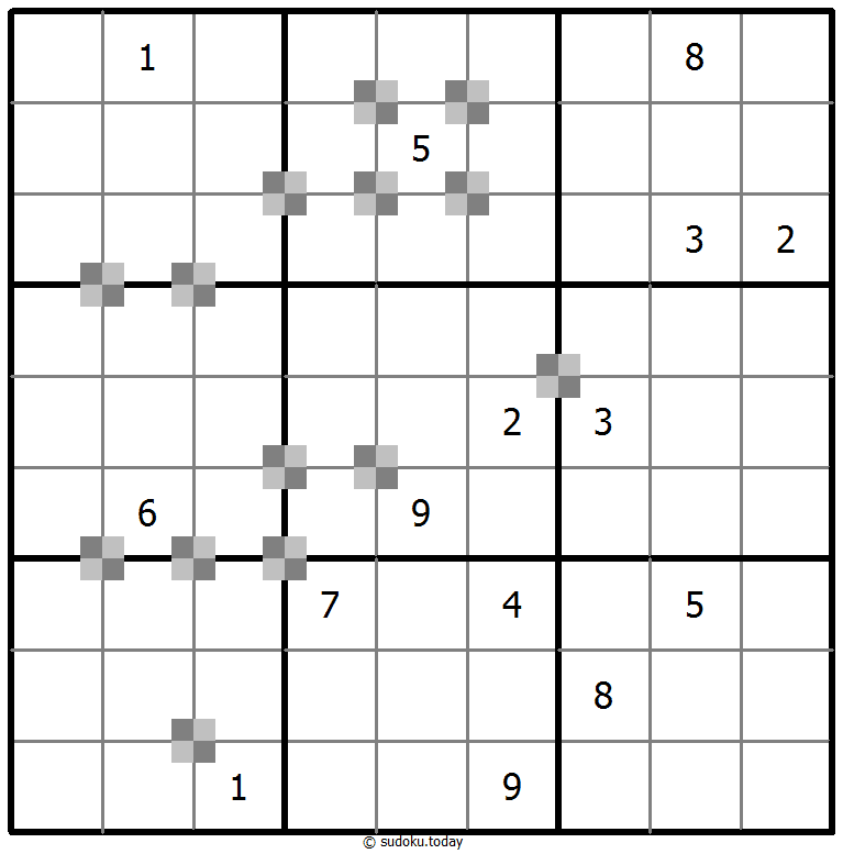Sudoku pastel bicolor ejemplo de puzzle