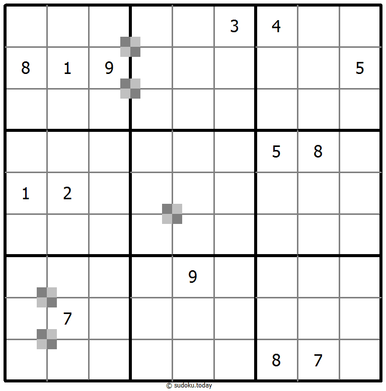 Sudoku pastel bicolor #64928