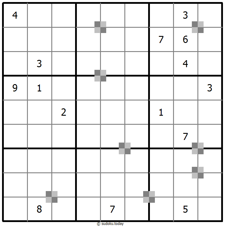 Sudoku pastel bicolor ejemplo de puzzle