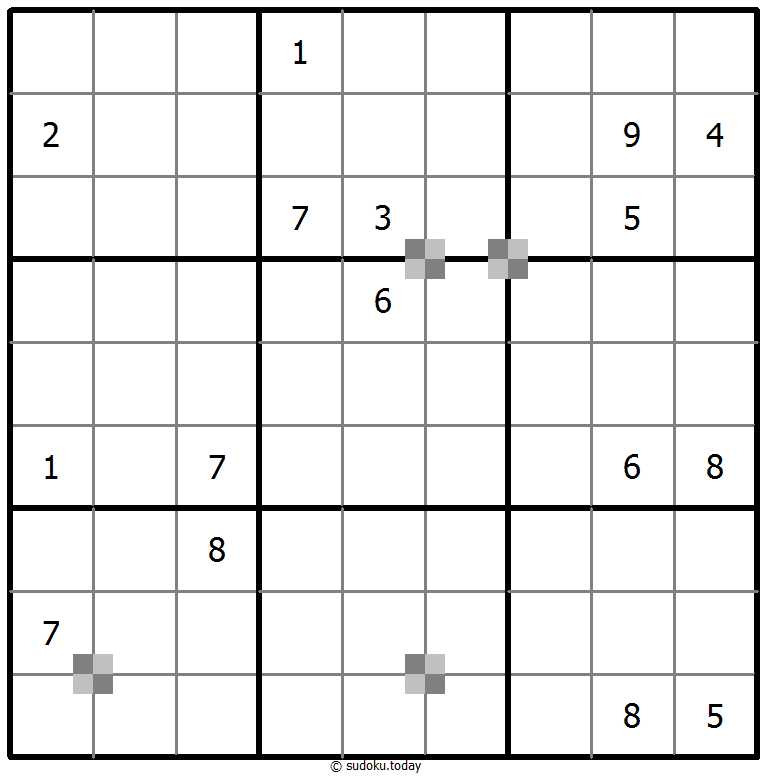 Sudoku pastel bicolor #64934
