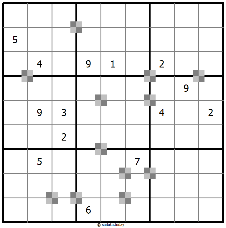 Sudoku pastel bicolor #64949