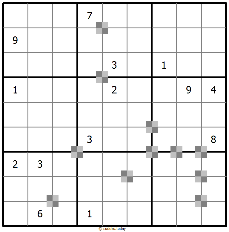 Sudoku pastel bicolor #64956