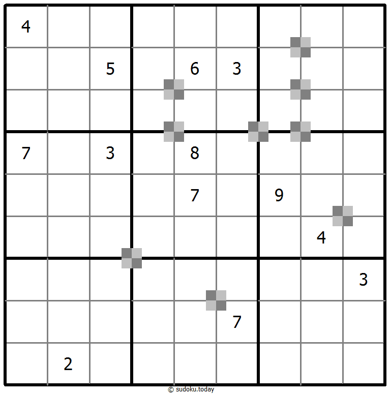 Sudoku pastel bicolor ejemplo de puzzle