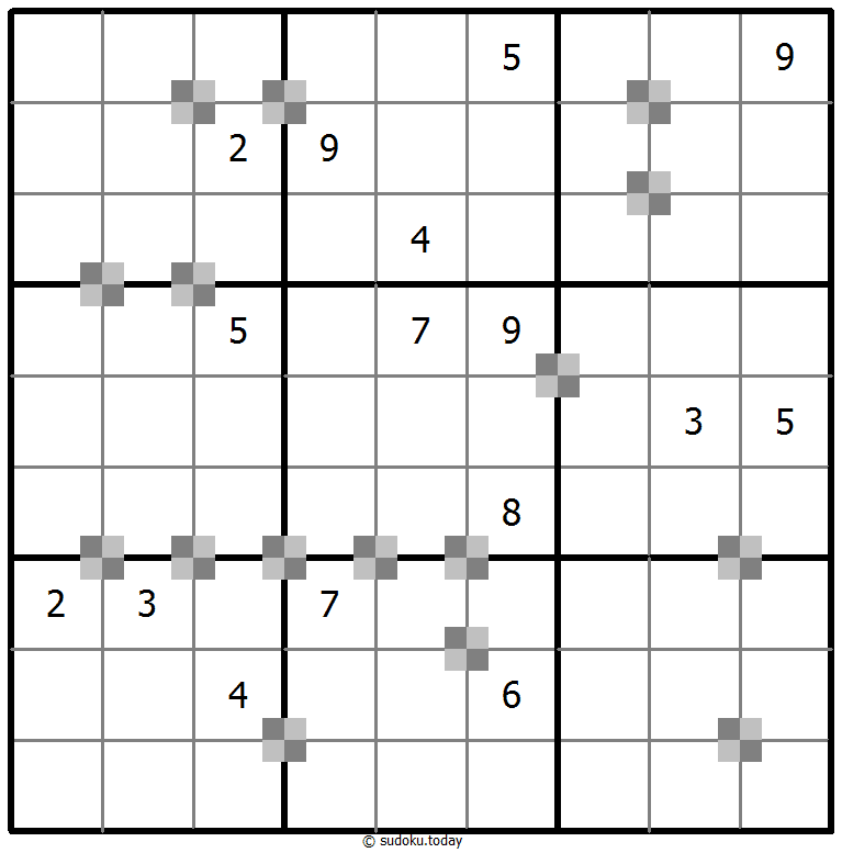 Sudoku pastel bicolor #64966