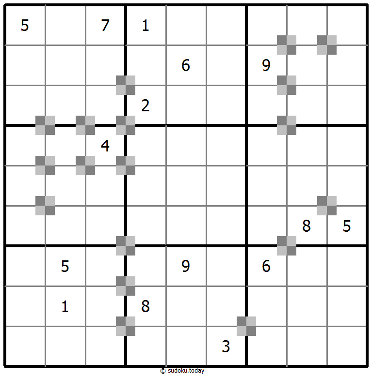 Sudoku pastel bicolor #64979