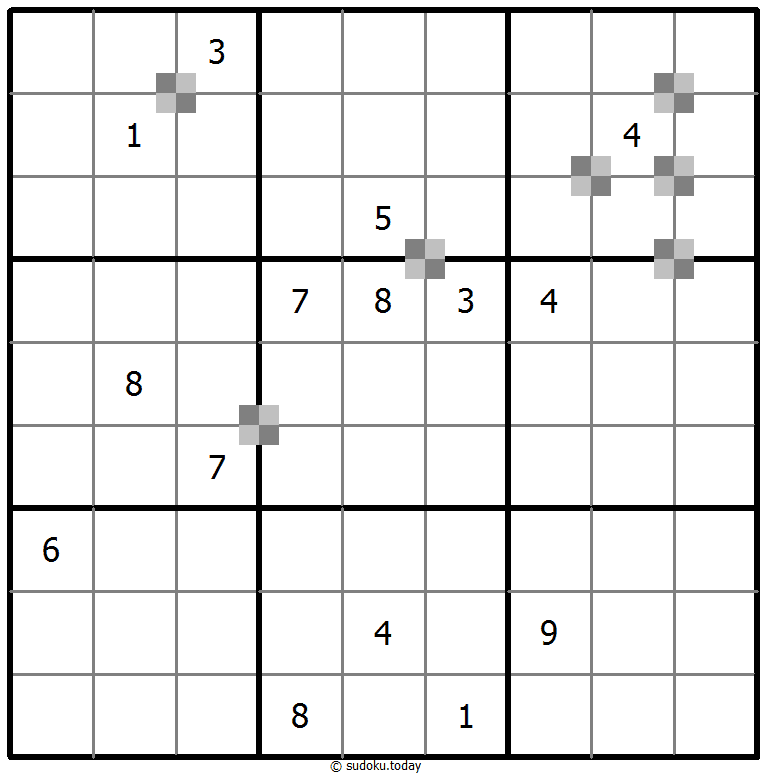 Sudoku pastel bicolor #64986