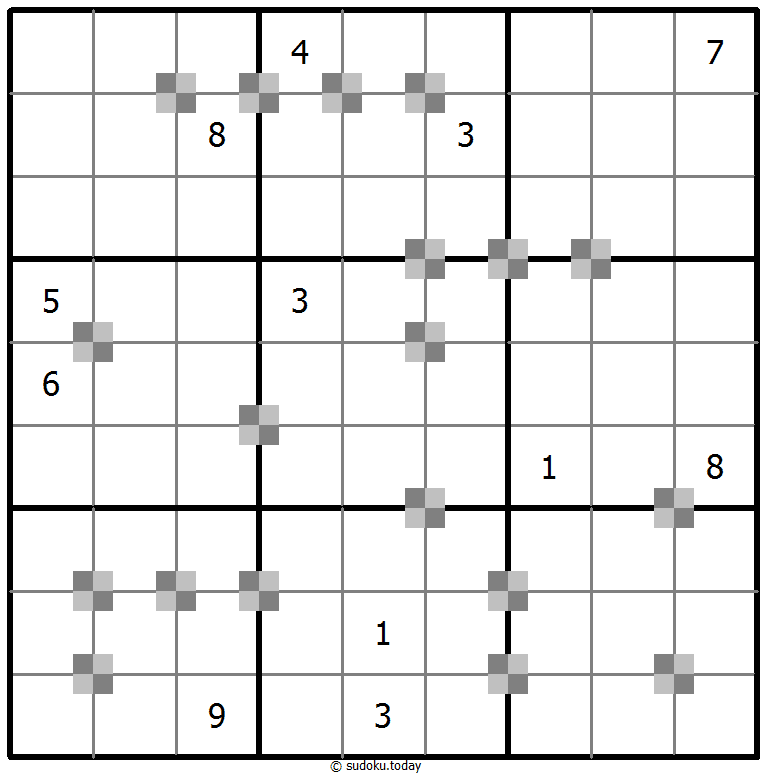 Sudoku pastel bicolor #64996