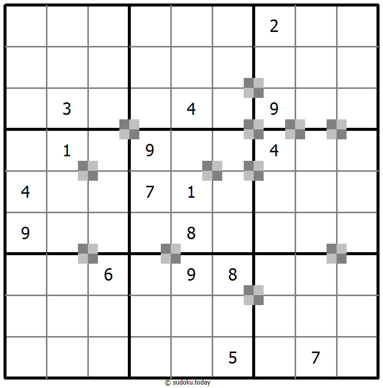 Sudoku pastel bicolor #65175