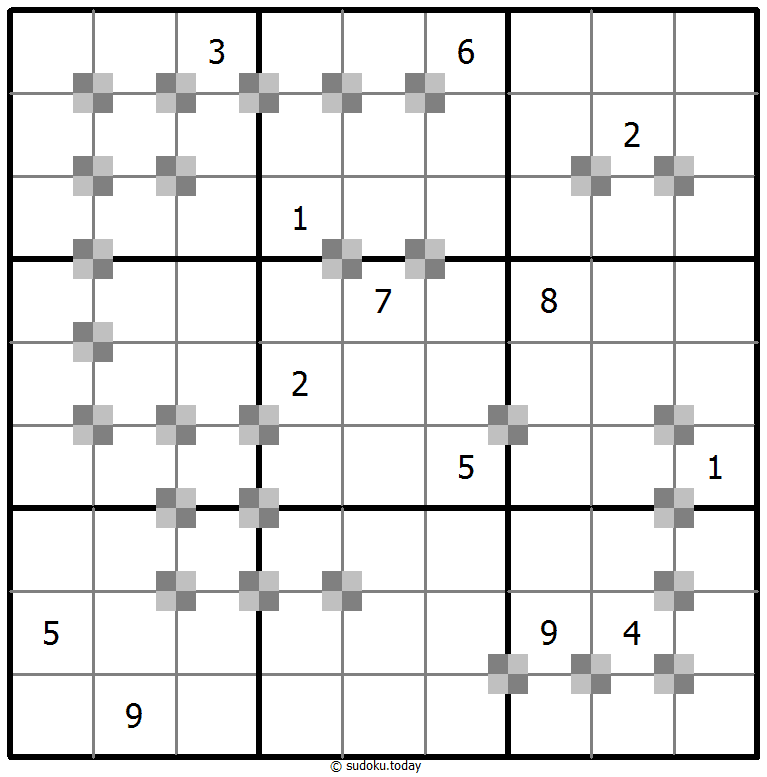 Sudoku pastel bicolor #65216
