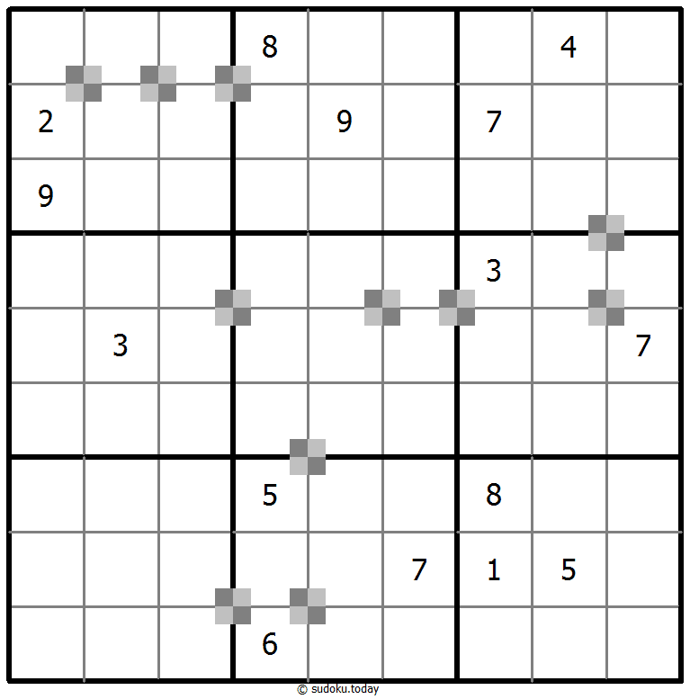 Sudoku pastel bicolor #65243