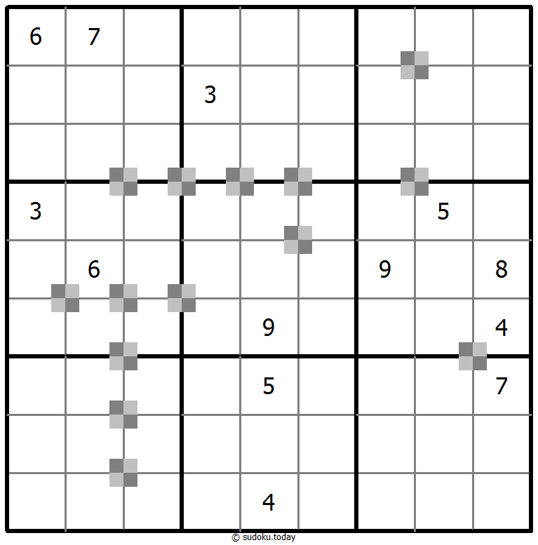 Sudoku pastel bicolor #65248