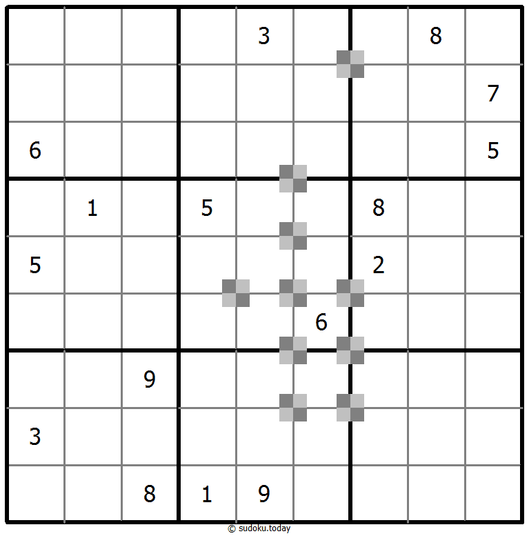 Sudoku pastel bicolor #65260