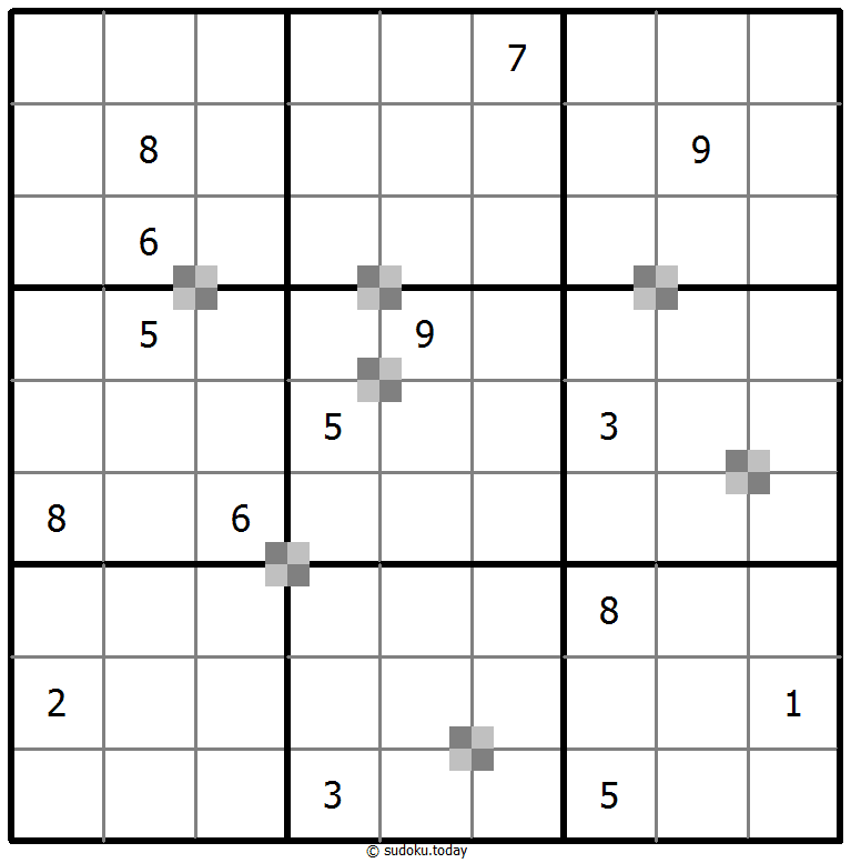Sudoku pastel bicolor ejemplo de puzzle