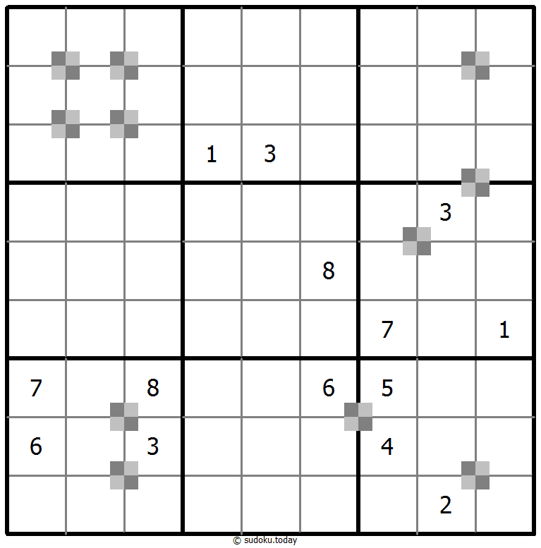 Sudoku pastel bicolor #65321