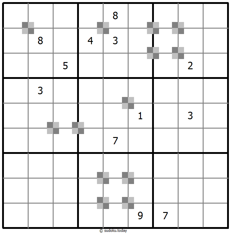 Sudoku pastel bicolor #65322