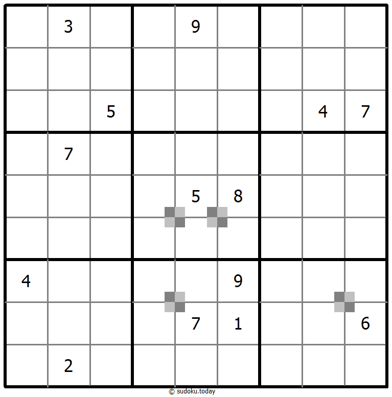 Sudoku pastel bicolor #65325