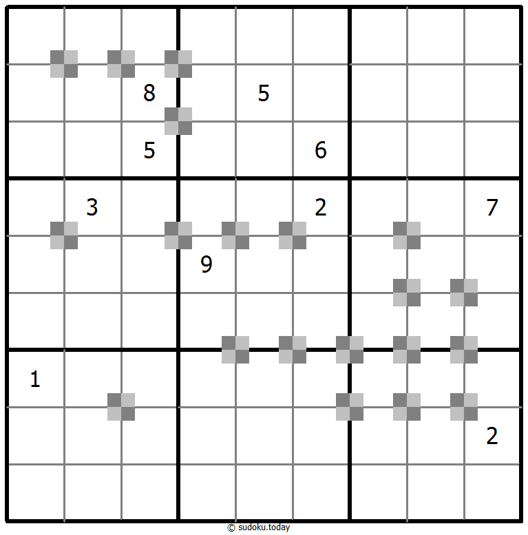 Sudoku pastel bicolor #65326
