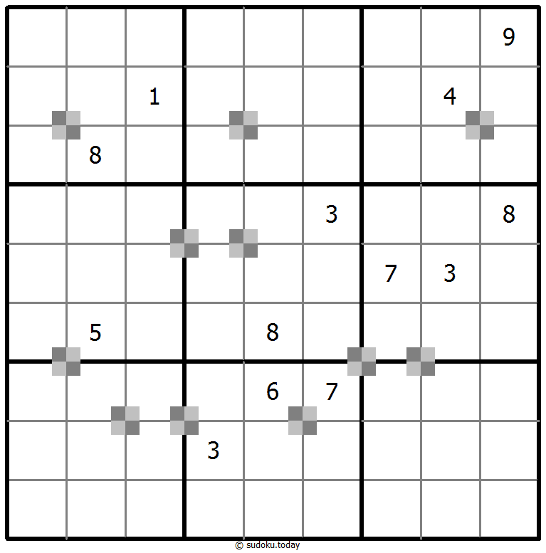 Sudoku pastel bicolor #65366