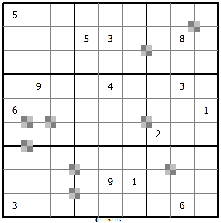 Sudoku pastel bicolor #65421