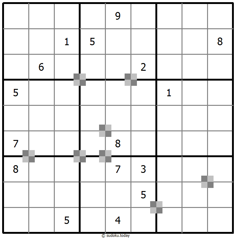 Sudoku pastel bicolor #65423