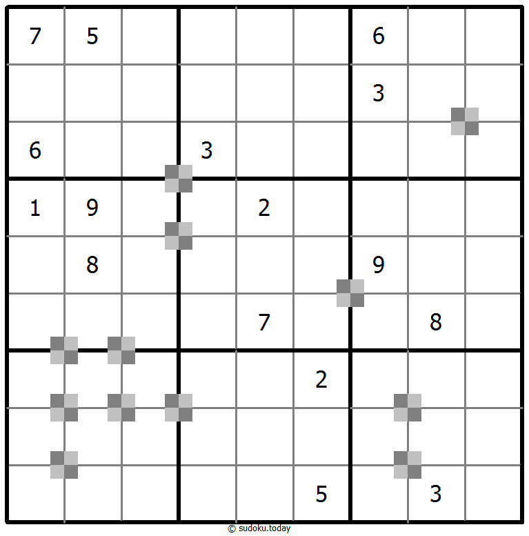 Sudoku pastel bicolor #65424