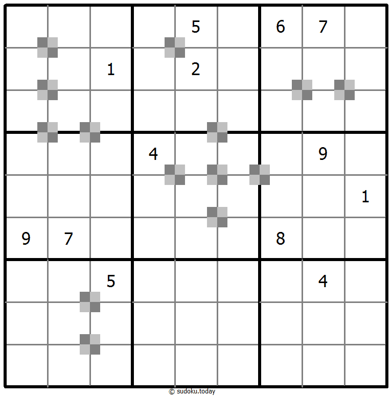 Sudoku pastel bicolor #65429