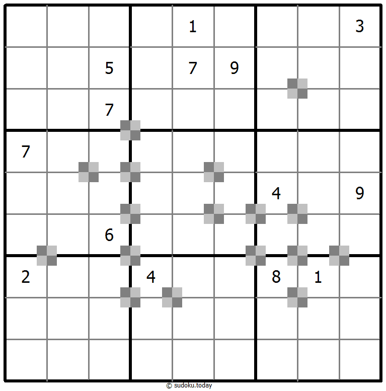 Sudoku pastel bicolor #65431