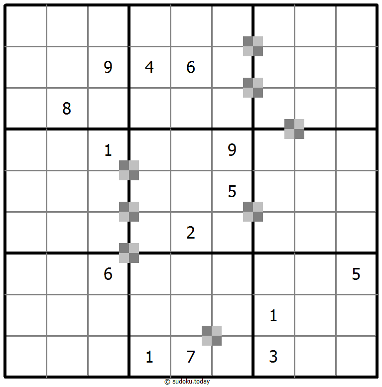 Sudoku pastel bicolor #65434