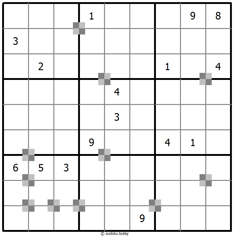 Sudoku pastel bicolor #65443