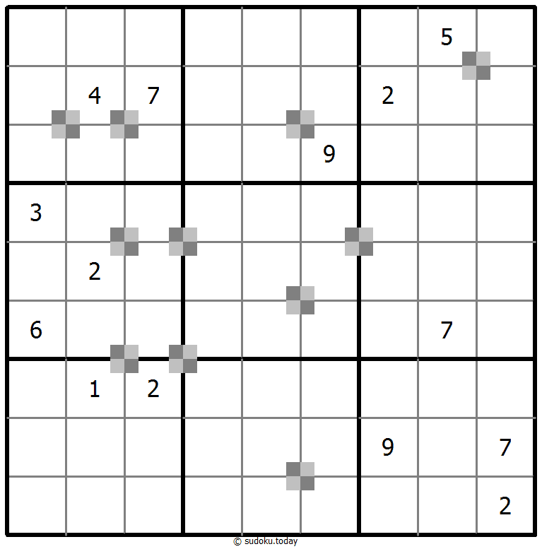 Sudoku pastel bicolor #65452