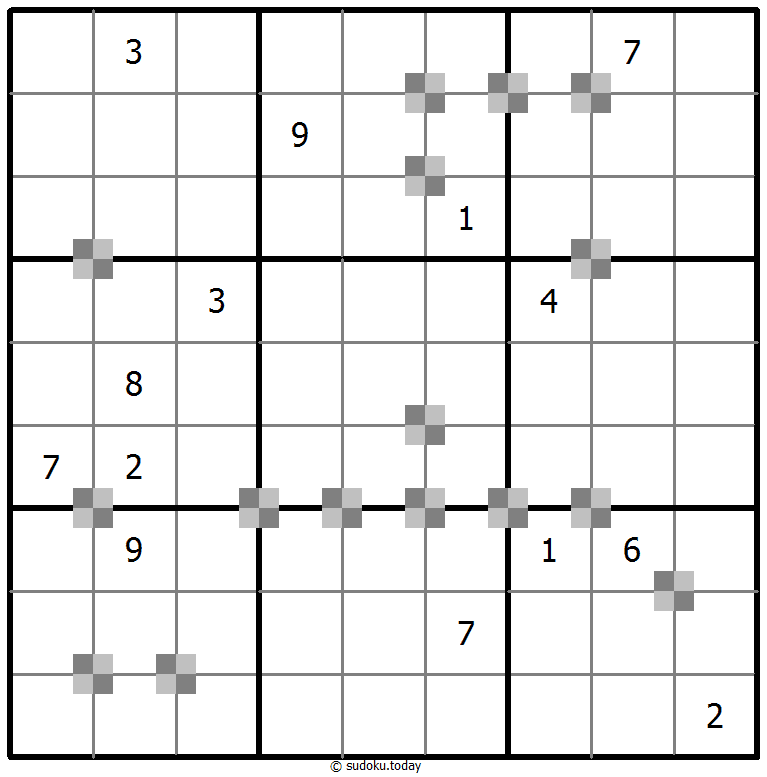 Sudoku pastel bicolor #65453